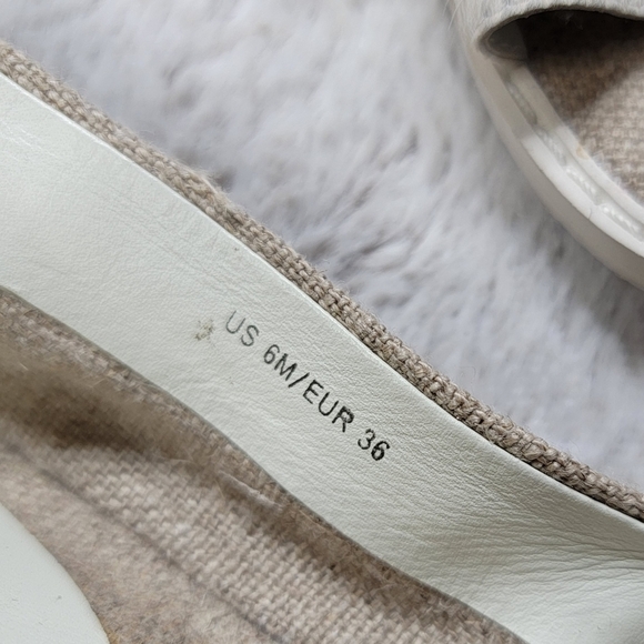 Vince Dyed Italian Calf Hair Slip On Cream Neutral Open Toe Shoes Size 6M - Picture 6 of 8